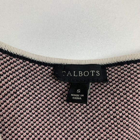 Talbots Plaid Longline Sweater Womens S Small Heavy Knit Snap Button Pockets - Picture 9 of 13
